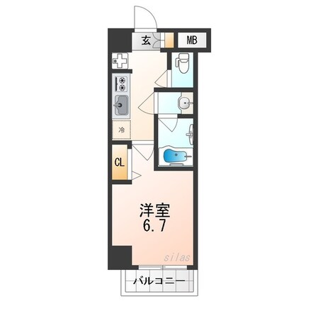 伝法駅 徒歩2分 7階の物件間取画像